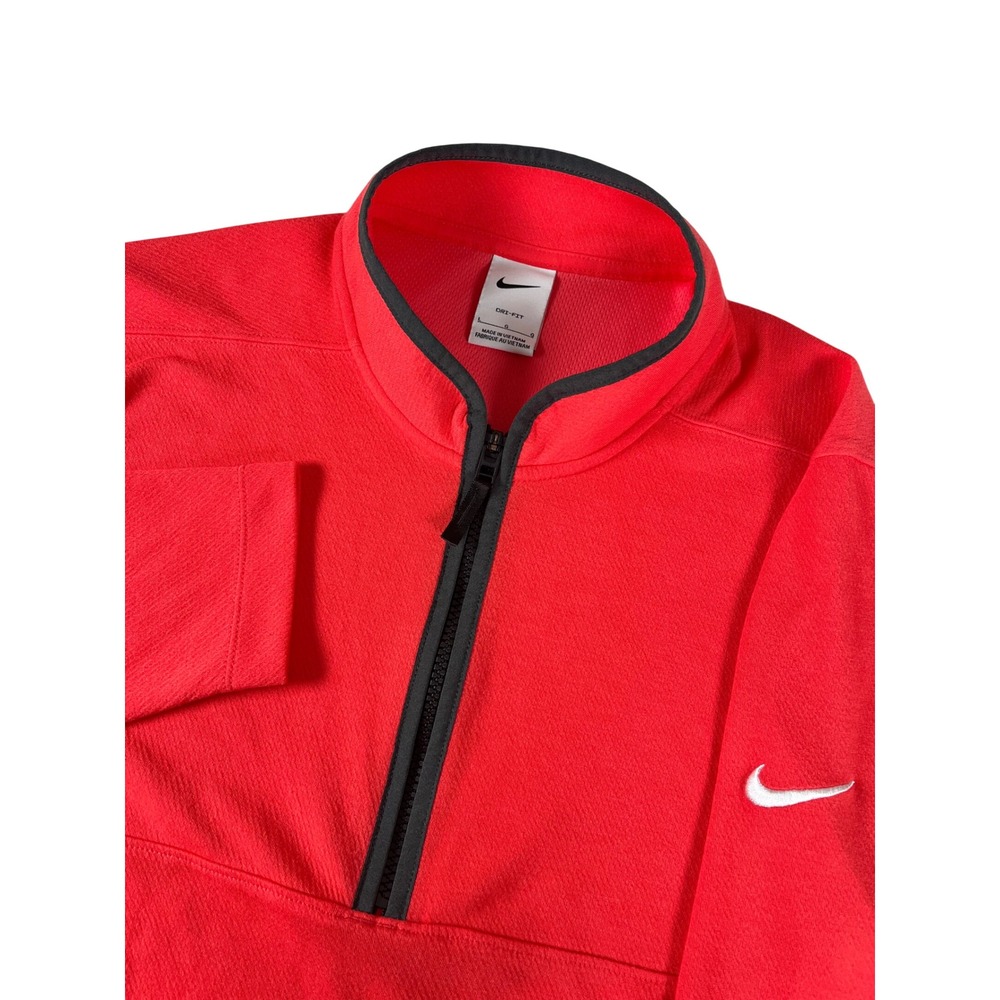 Nike DJ5474-850 Dri-FIT Golf Coral Pink Victory 1/2 Zip Pullover Mens Large
